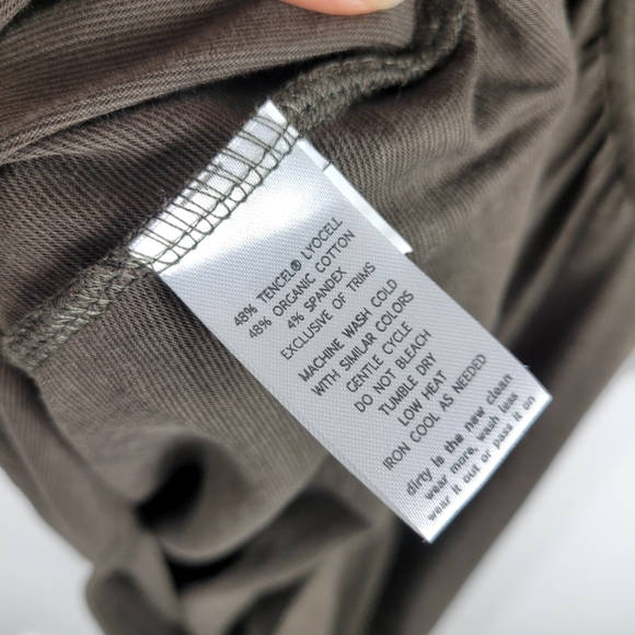 New Horny Toad Pirouette Ruched Asymmetric Long Sleeve Knit Midi Sheath Dress - Picture 12 of 12